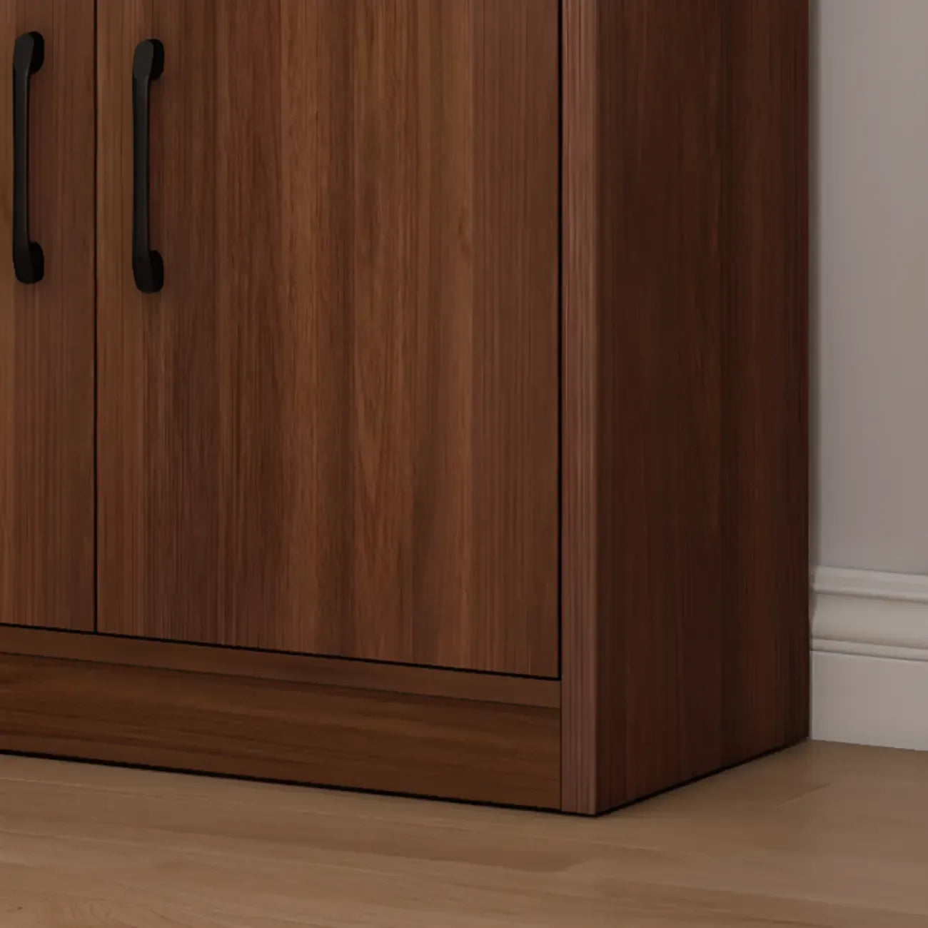 Classic Brown Wooden Vertical 3 Drawers Storage Bookcase