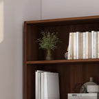 Classic Brown Wooden Vertical 3 Drawers Storage Bookcase
