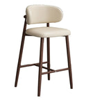Modern Upholstered Low Back Counter Height Bar Stools