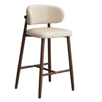 Modern Upholstered Low Back Counter Height Bar Stools