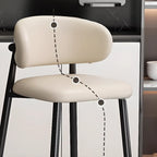 Modern Upholstered Low Back Counter Height Bar Stools