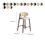 Modern Upholstered Low Back Counter Height Bar Stools