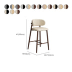 Modern Upholstered Low Back Counter Height Bar Stools