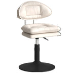 Modern Low Back Bar Chair Adjustable Swivel PU Leather