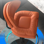 Modern Low Back Bar Chair Adjustable Swivel PU Leather