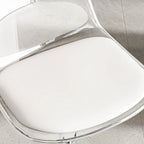 Transparent Acrylic Cushioned Swivel Adjustable Bar Stool