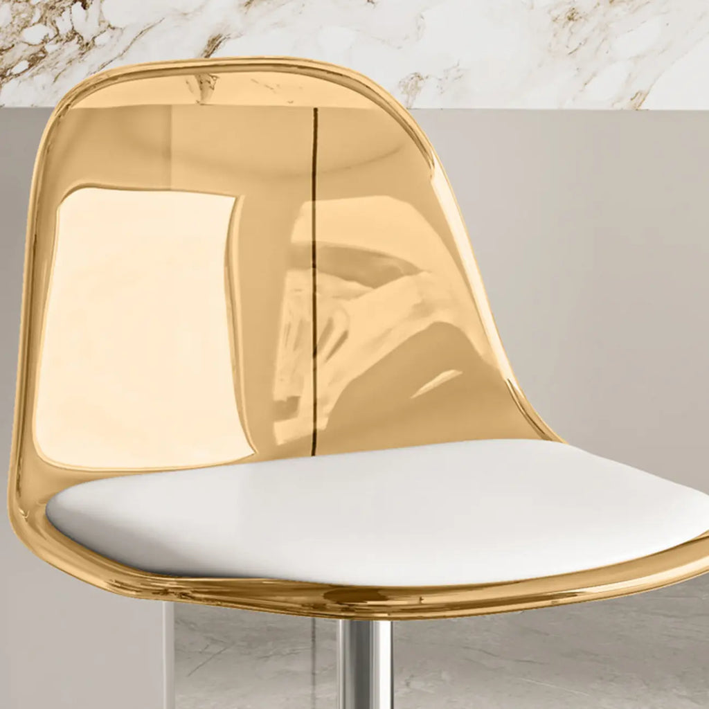 Transparent Acrylic Cushioned Swivel Adjustable Bar Stool