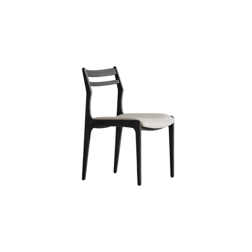 Modern Upholstered Ladder Back Wooden Dining Chair