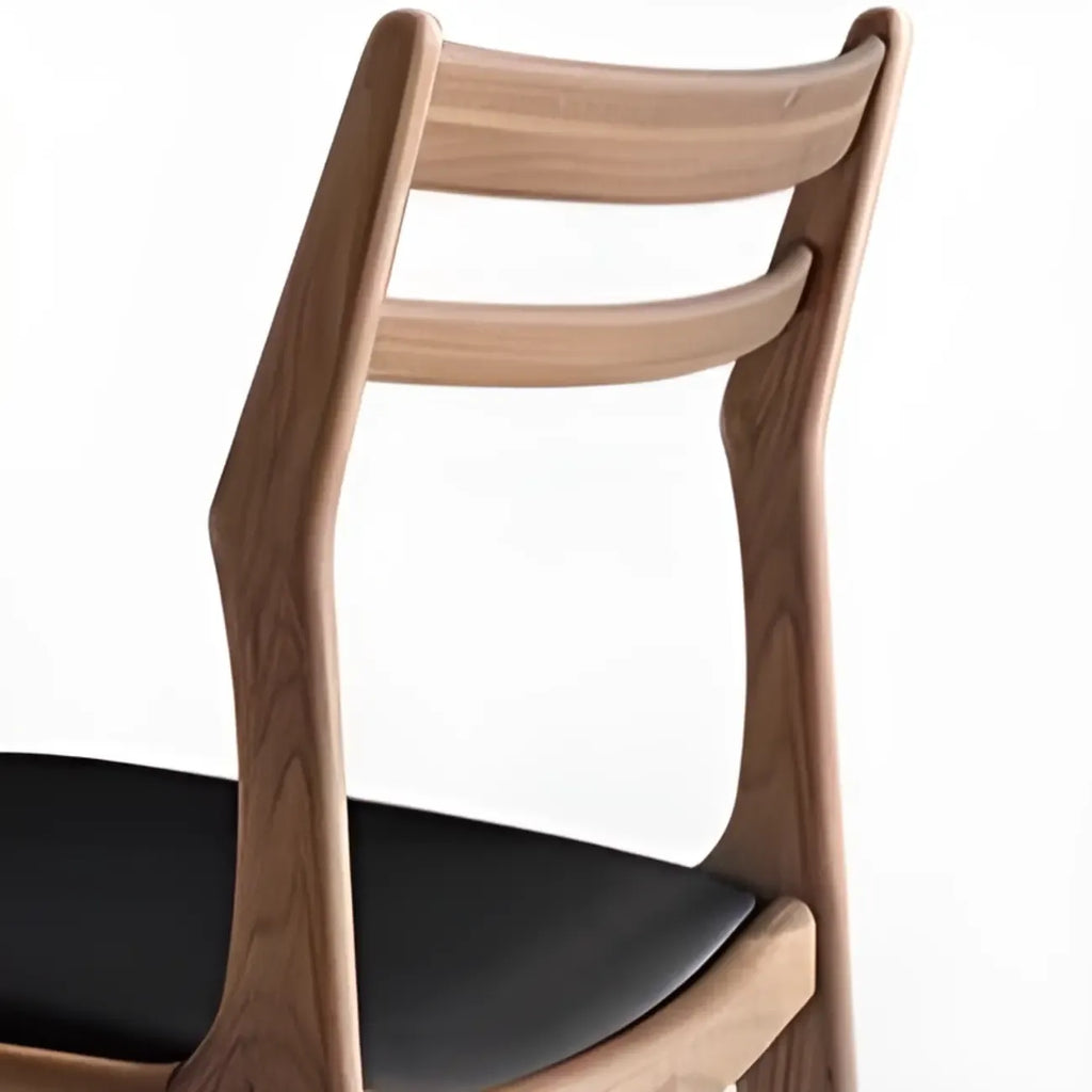 Modern Upholstered Ladder Back Wooden Dining Chair