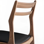 Modern Upholstered Ladder Back Wooden Dining Chair