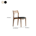 Modern Upholstered Ladder Back Wooden Dining Chair