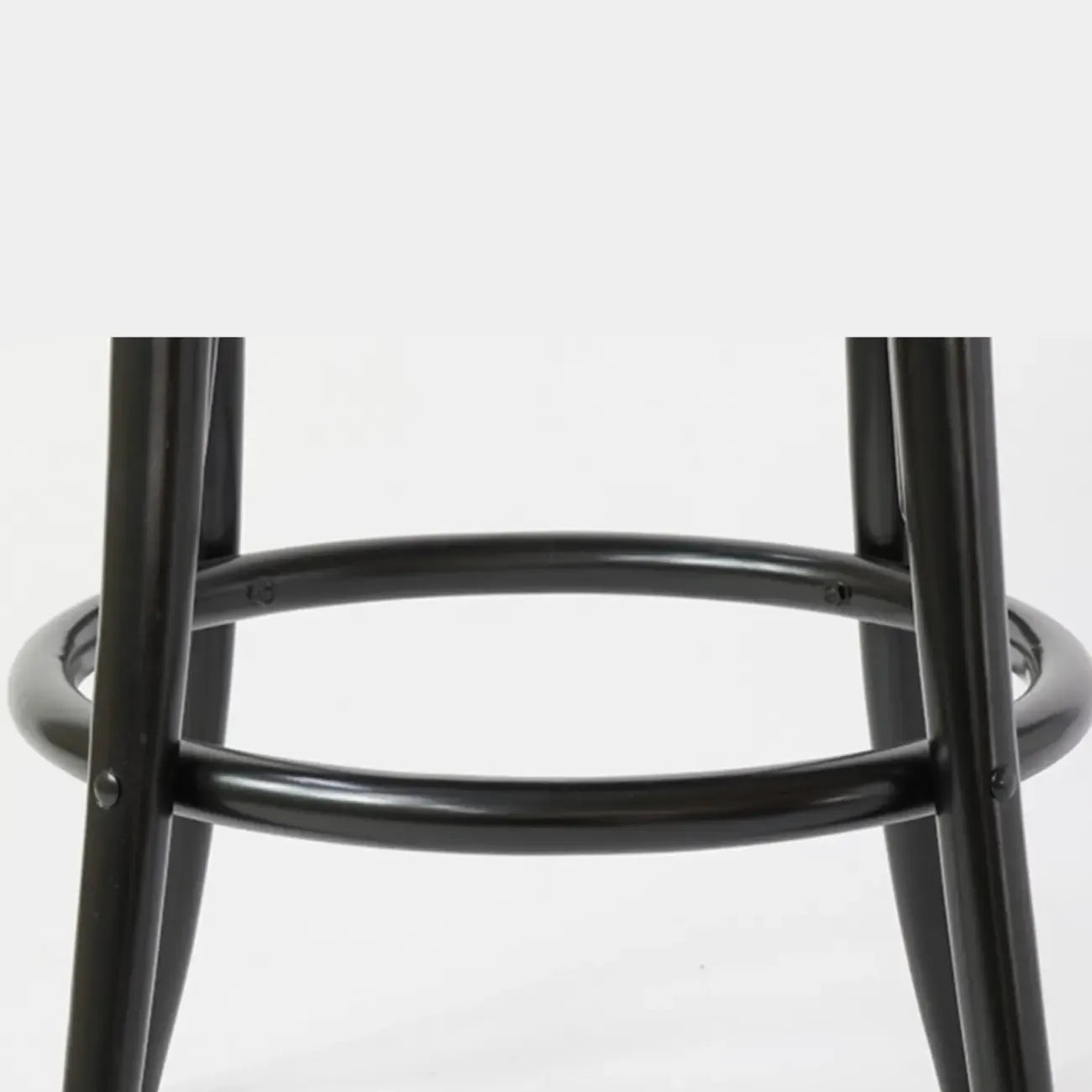 Walnut Beech Wood Leather Seat Bar Stools with Back