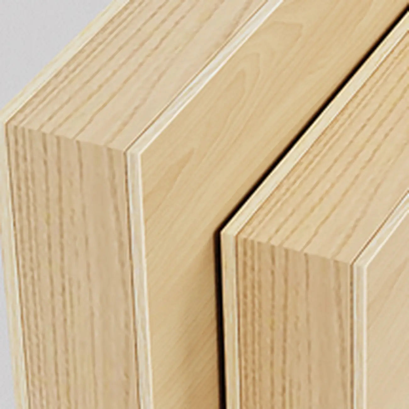 Space-Saving Brown 2-Drawer Wood Buffet Table Sliding Doors
