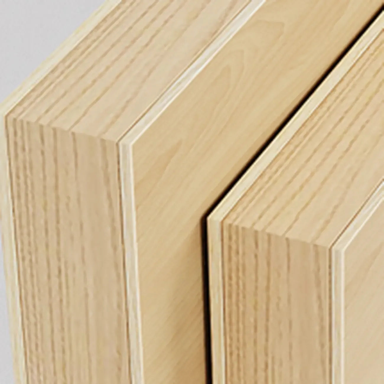 Space-Saving Brown 2-Drawer Wood Buffet Table Sliding Doors