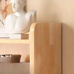 Durable Brown Wooden Vertical Open Storage 5-Shelf Bookcase