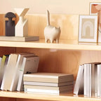 Durable Brown Wooden Vertical Open Storage 5-Shelf Bookcase