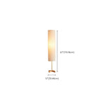 Cylinder Wood Task Floor Lamp in Fabric Shade for Bedroom