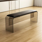 Acrylic Black Upholstered Bedroom Bench
