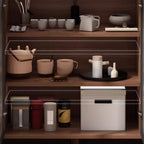 Casual Brown Wood Sideboard with Glass Doors