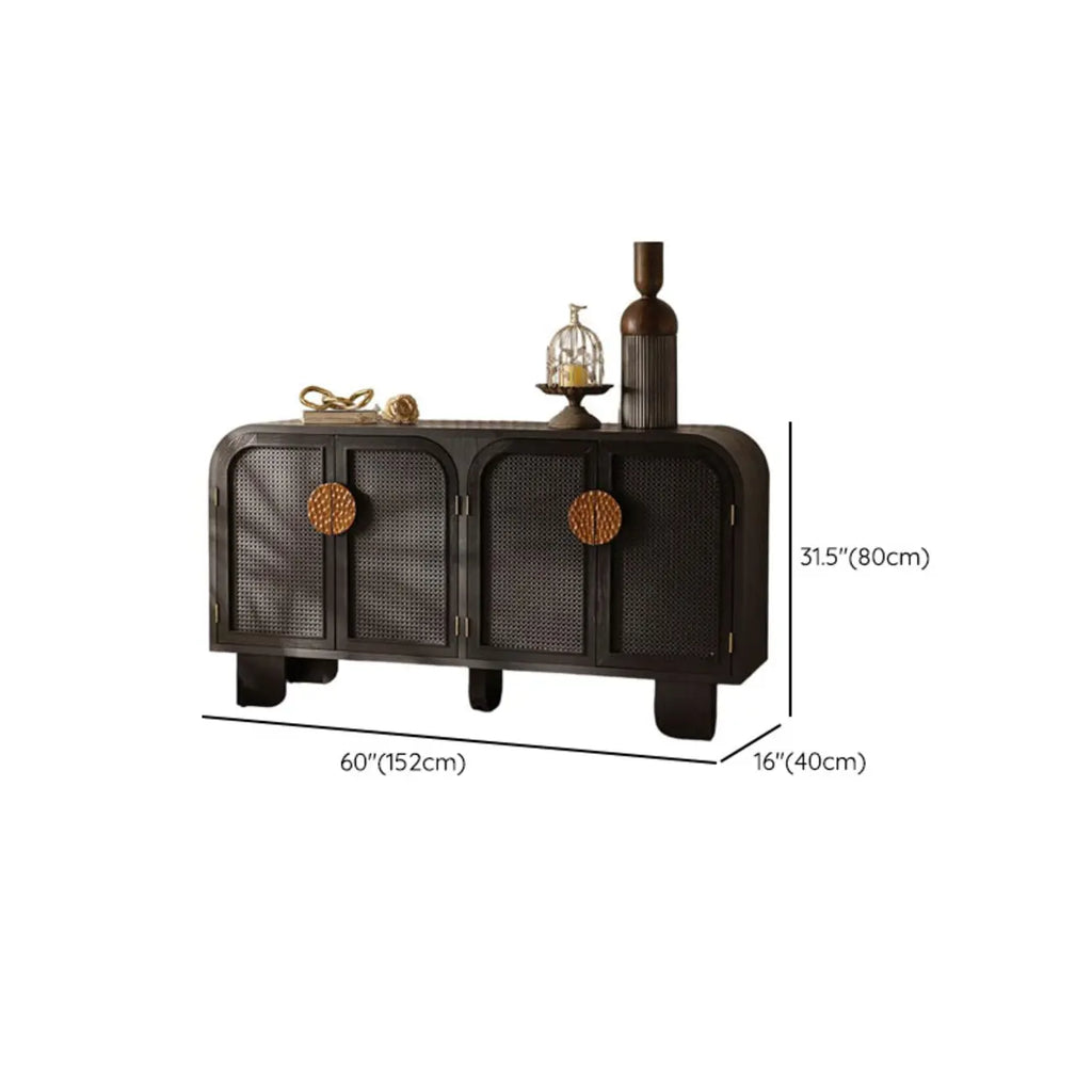 Charcoal Black Casual Storage Sideboard with Drawers