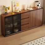 Casual Espresso Wood Sideboard with Drawers