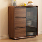 Casual Espresso Wood Sideboard with Drawers