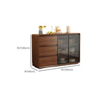 Casual Espresso Wood Sideboard with Drawers