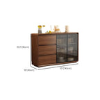Casual Espresso Wood Sideboard with Drawers