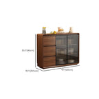 Casual Espresso Wood Sideboard with Drawers