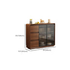 Casual Espresso Wood Sideboard with Drawers