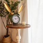 Classic Brown-White Wood Round Pedestal Chairside Table