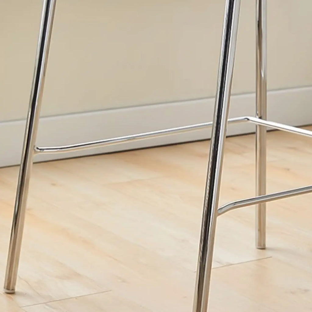 Industrial Brown Wood Rectangle Stackable Bar Stools with Back