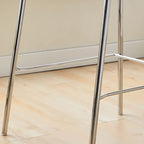 Industrial Brown Wood Rectangle Stackable Bar Stools with Back