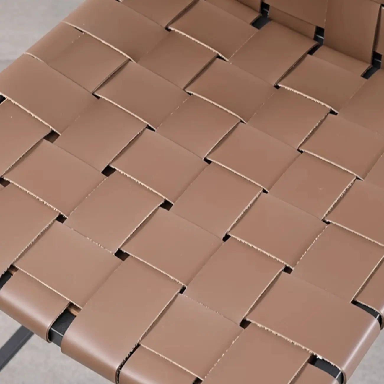 Modern Leather Seat Woven Textured Bar Stools with Back