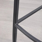Modern Leather Seat Woven Textured Bar Stools with Back