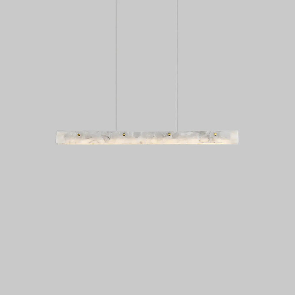 Adjustable Rectangle Marble Hanging Island Light