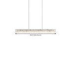 Adjustable Rectangle Marble Hanging Island Light