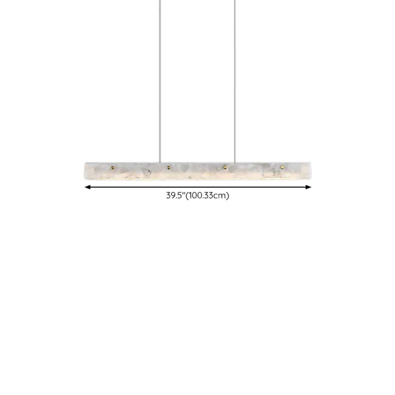 Adjustable Rectangle Marble Hanging Island Light