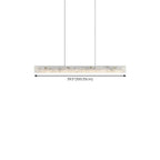 Adjustable Rectangle Marble Hanging Island Light