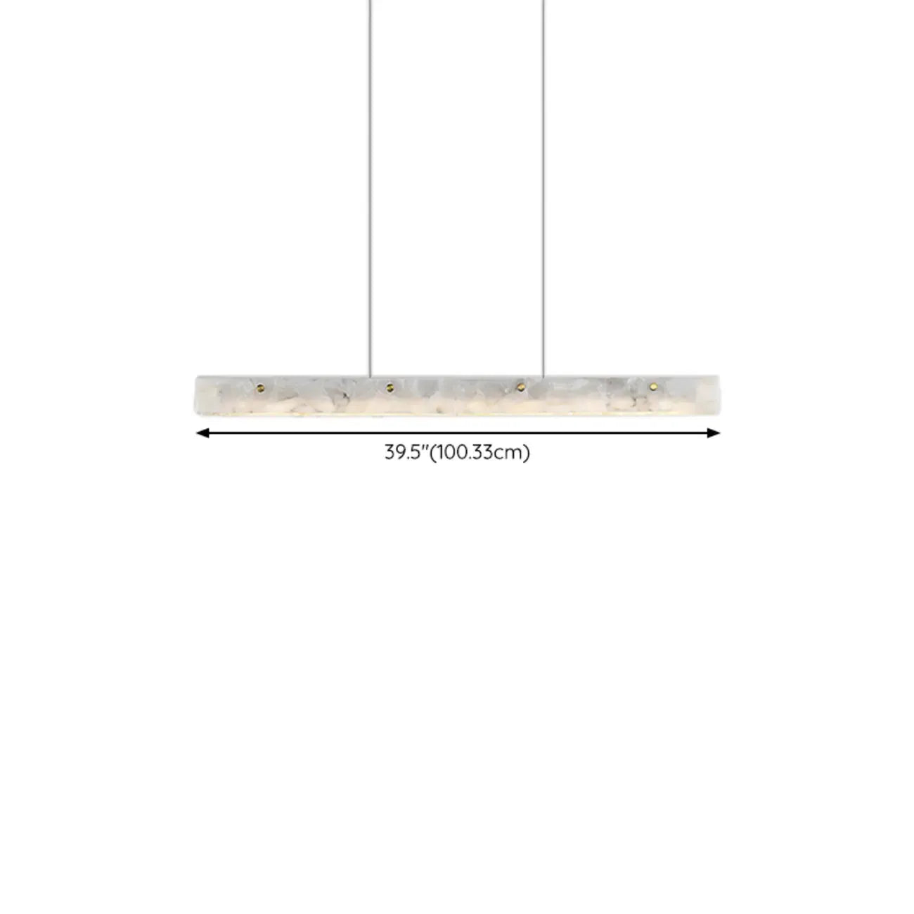Adjustable Rectangle Marble Hanging Island Light
