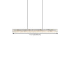 Adjustable Rectangle Marble Hanging Island Light