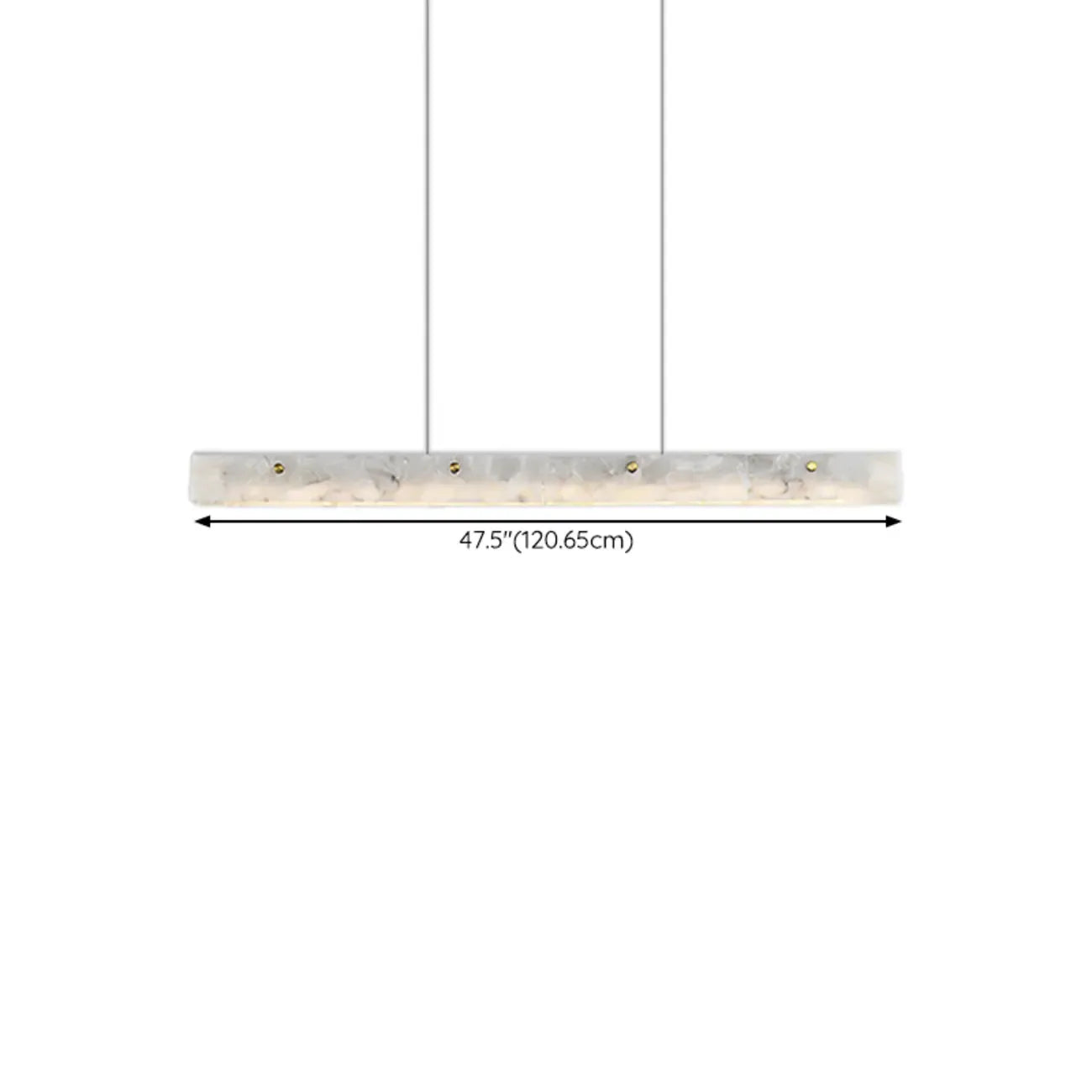 Adjustable Rectangle Marble Hanging Island Light