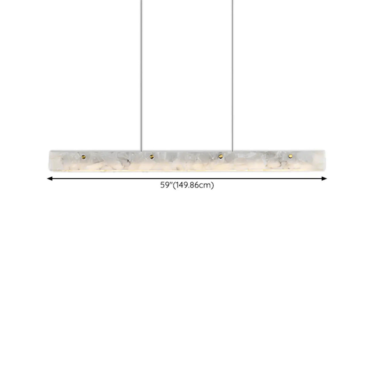 Adjustable Rectangle Marble Hanging Island Light