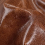Modern Oiled Leather Tufted Wingback Accent Chair with Arms