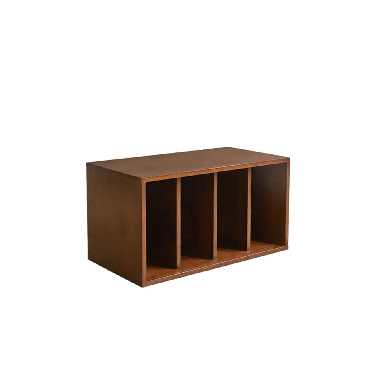 Contemporary Walnut Wood Cube Storage Bookcase