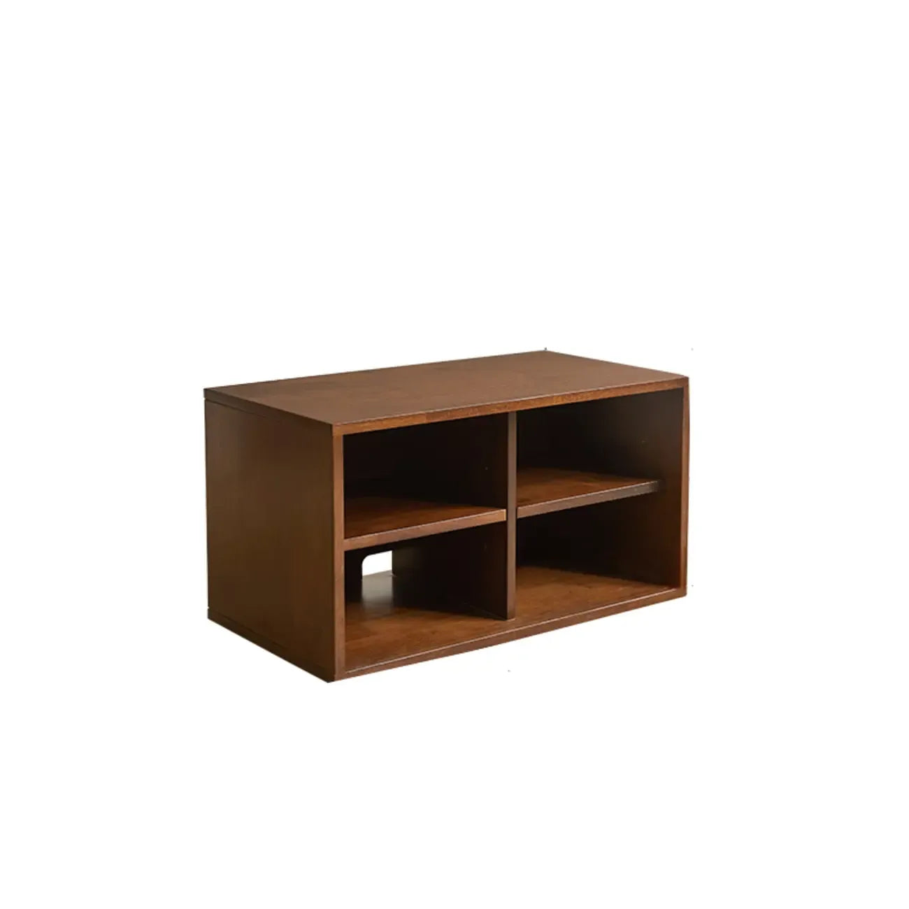 Contemporary Walnut Wood Cube Storage Bookcase