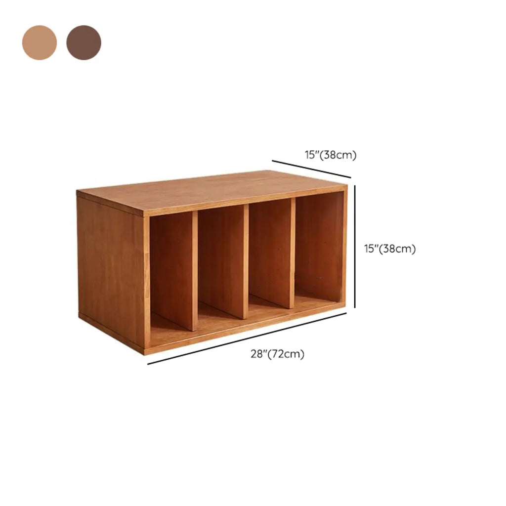 Contemporary Walnut Wood Cube Storage Bookcase
