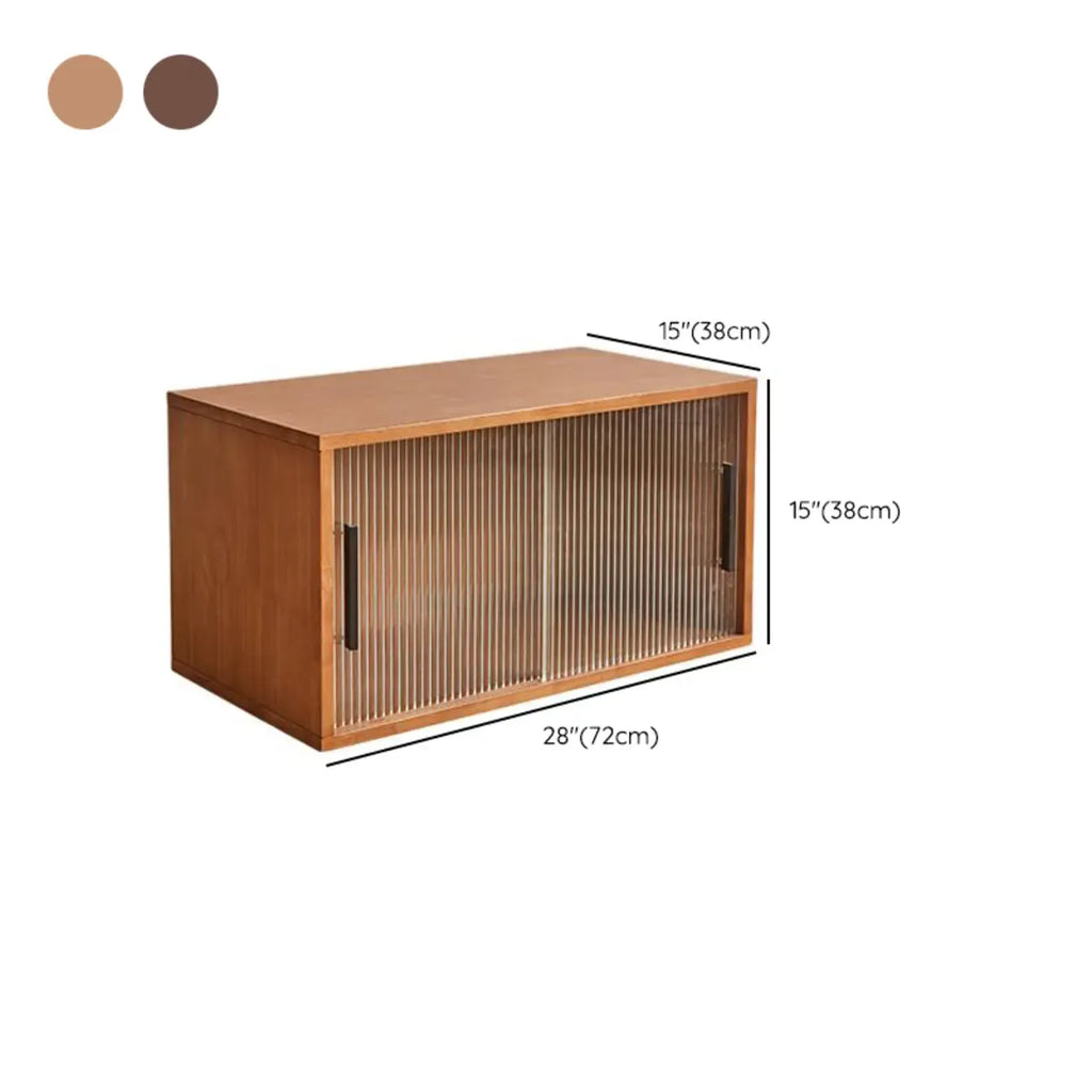 Contemporary Walnut Wood Cube Storage Bookcase
