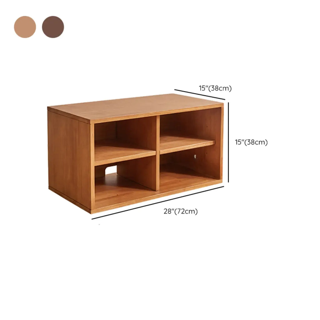 Contemporary Walnut Wood Cube Storage Bookcase