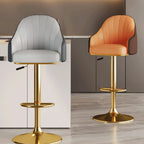 Low Back Adjustable Modern Leather Swivel Bar Stool